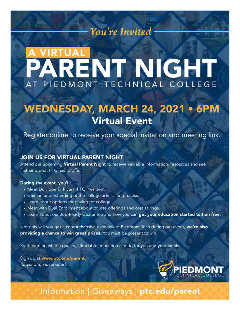 Virtual Parent Night at PTC