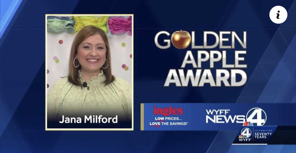 Jana Milford Golden Apple Award Announcement