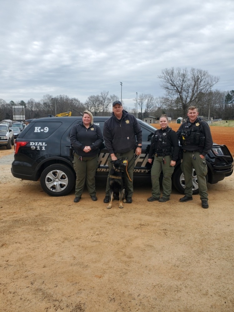 Laurens County Sheriff's Deputies With Dog