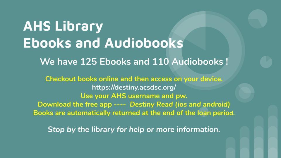 Ebooks and Audiobooks