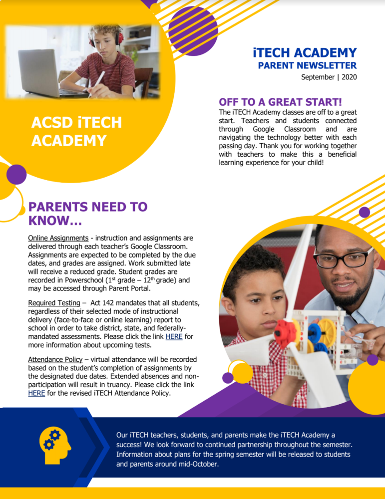 iTECH Parent Newsletter - Sept.