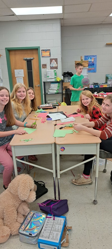 6th graders in science class