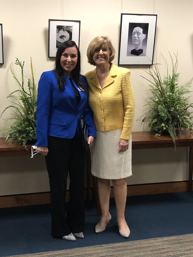Julie Stone with Superintendent Molly Spearman