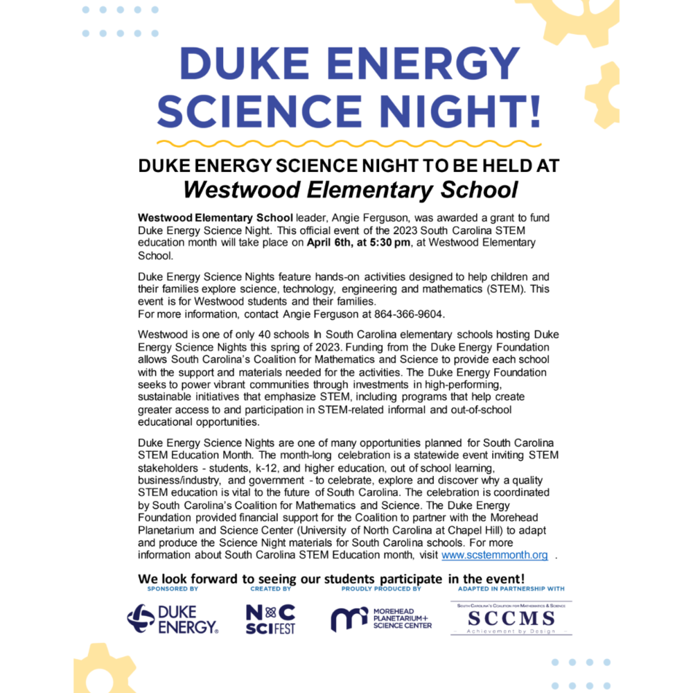 Duke Energy Science Night Announcement