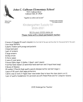 K5 supply list