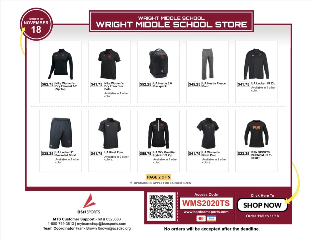 BSN Team Store Flyer Page 2