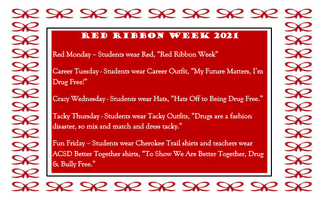 Red Ribbon Week Schedule 2021