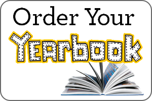 open yearbook with text