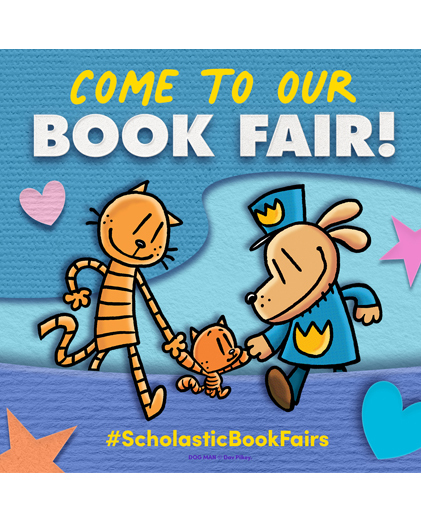 come to our book fair text with book characters