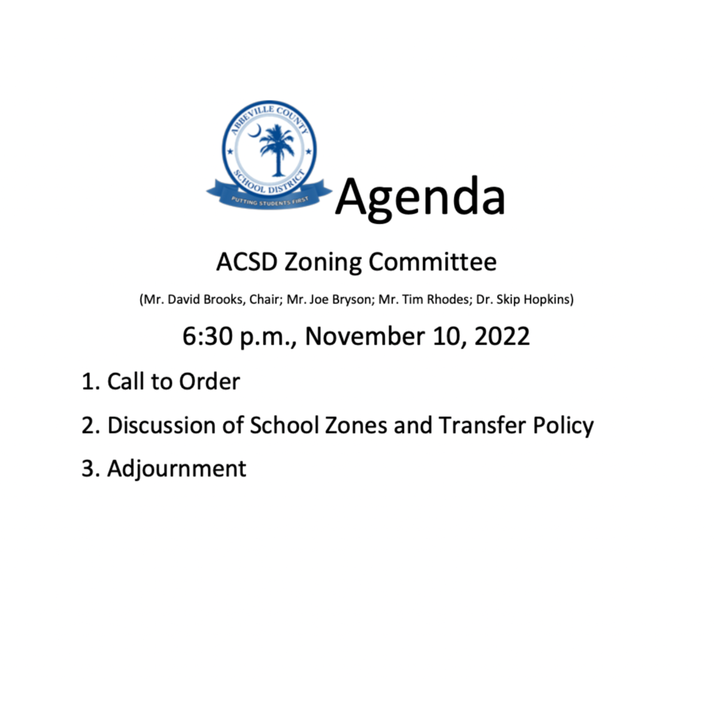 Nov. 10 Zoning committee agenda