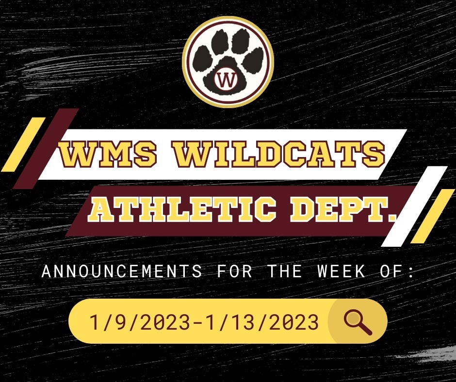 Weekly Athletic Announcements