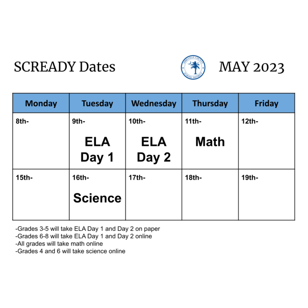 SCReady Testing Dates 2023