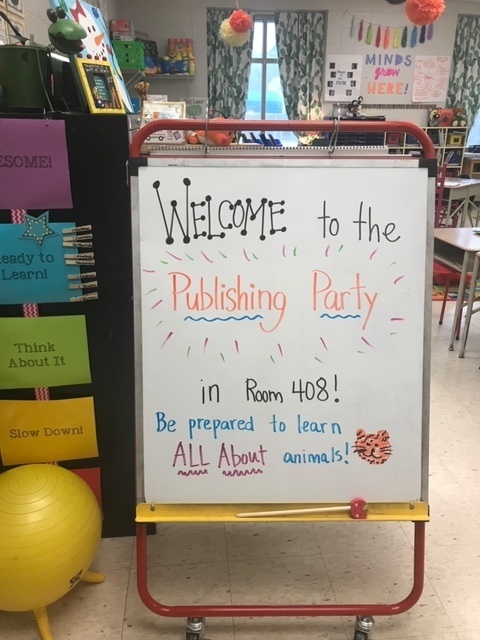 Welcome to the Publishing Party in Room 408! Be prepared to learn all about animals